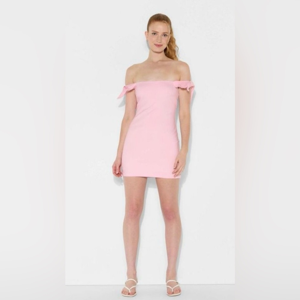 💐2 for $35💐 NWT Wild Fable Pink Off-Shoulder Bow Mini Dress